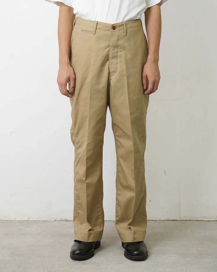 PHIGVEL / OFFICER TROUSERS_WIDE / KHAKI BEIGE