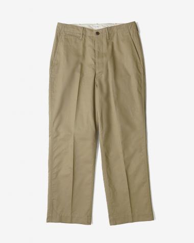  / OFFICER TROUSERS_WIDE / KHAKI BEIGE