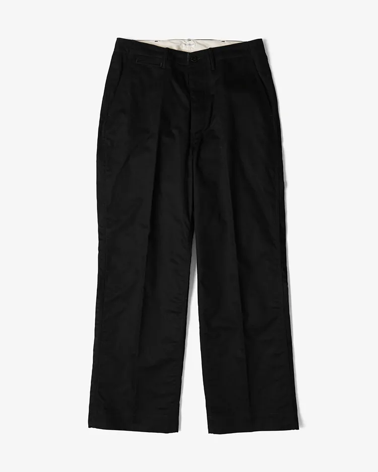 PHIGVEL / OFFICER TROUSERS_WIDE / BLACK