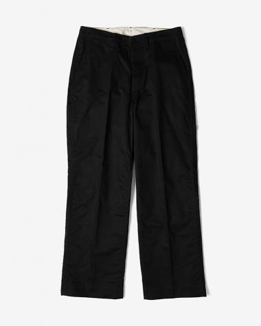  / OFFICER TROUSERS_WIDE / BLACK