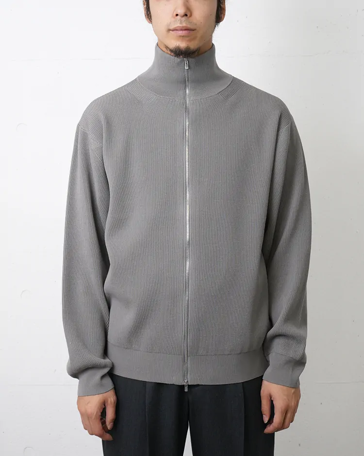 BATONER (MEN) / HARD TWIST WOOLRIB DRIVERS KNIT / GRAY