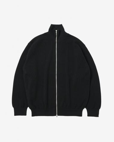  / HARD TWIST WOOLRIB DRIVERS KNIT / BLACK