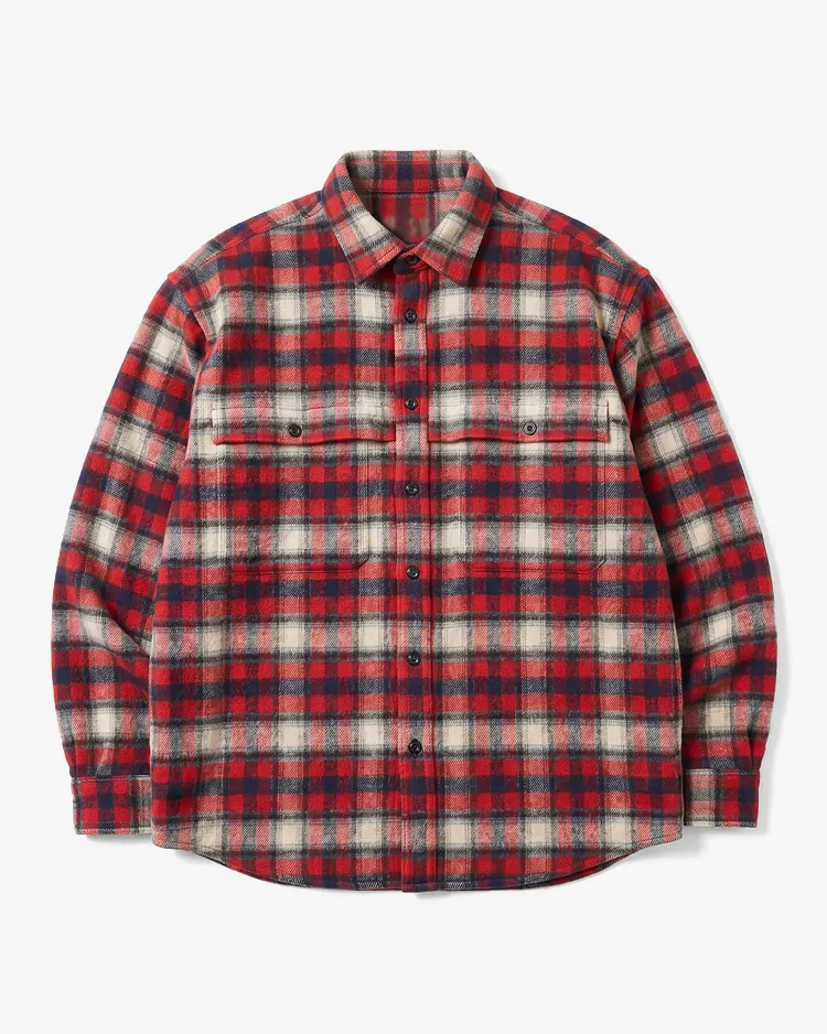 GRIP SWANY 1848 / WOOL FLANNEL WORK SHIRTS / RED