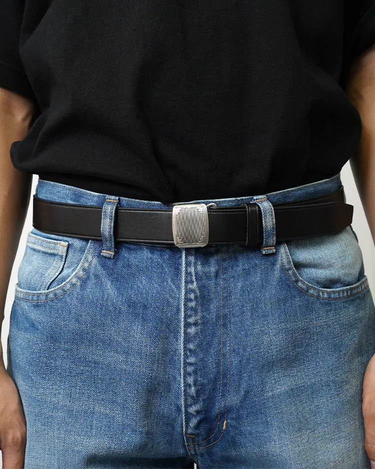 PHIGVEL / HICKOK BELT / BLACK × SILVER