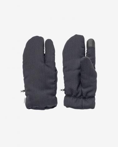  / Melange Pique 3-Finger Gloves / BLACK