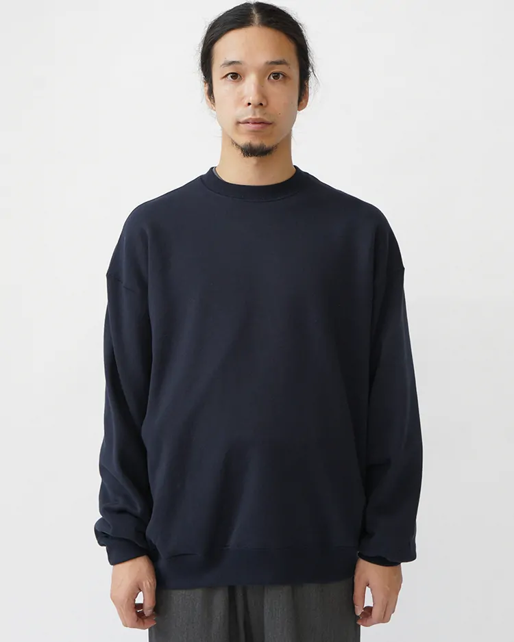 Graphpaper (MEN) / AZUMA Terry Crew Neck Sweat / NAVY