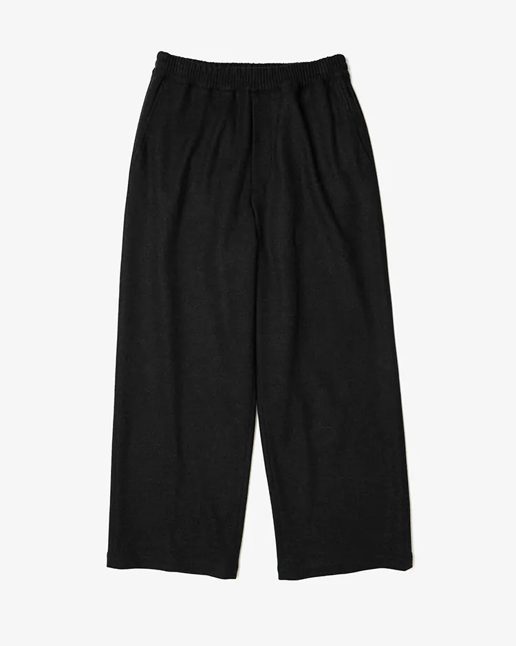 Graphpaper (MEN) / Wool Smooth Flannel Easy Wide Pants / BLACK