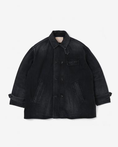 Graphpaper (MEN) / SELVAGE DENIM CORBUSIER JACKET EXCLUSIVE FOR DICE&DICE / BLACK DARK FADE