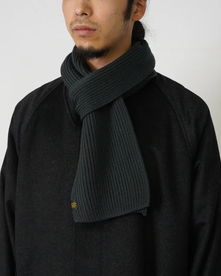 BATONER (MEN) / SOLID WOOL MUFFLER / FOREST