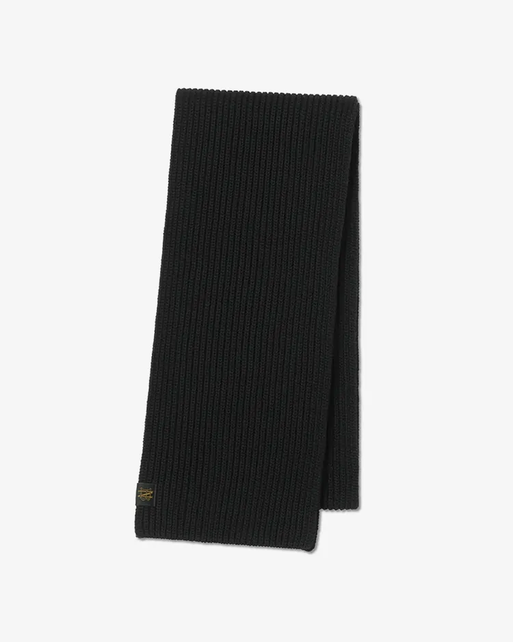 BATONER (MEN) / SOLID WOOL MUFFLER / BLACK