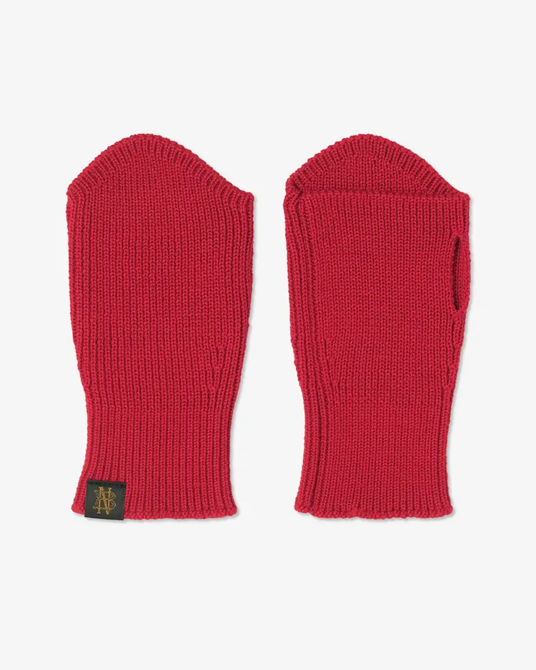 SOLID WOOL HAND WARMER / RED | BATONER (MEN)(バトナー) | KNIT
