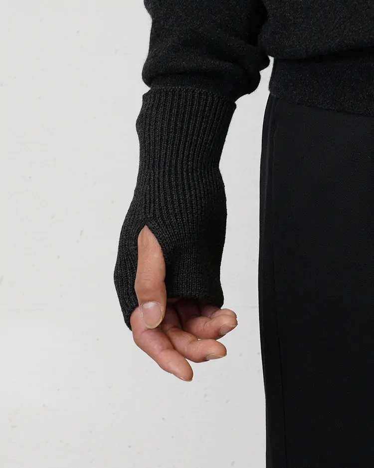 SOLID WOOL HAND WARMER / CHARCOAL | BATONER (MEN)(バトナー) | KNIT