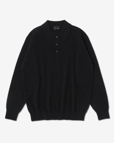 BATONER (MEN) / SUNSHINE CASHMERE POLO / BLACK