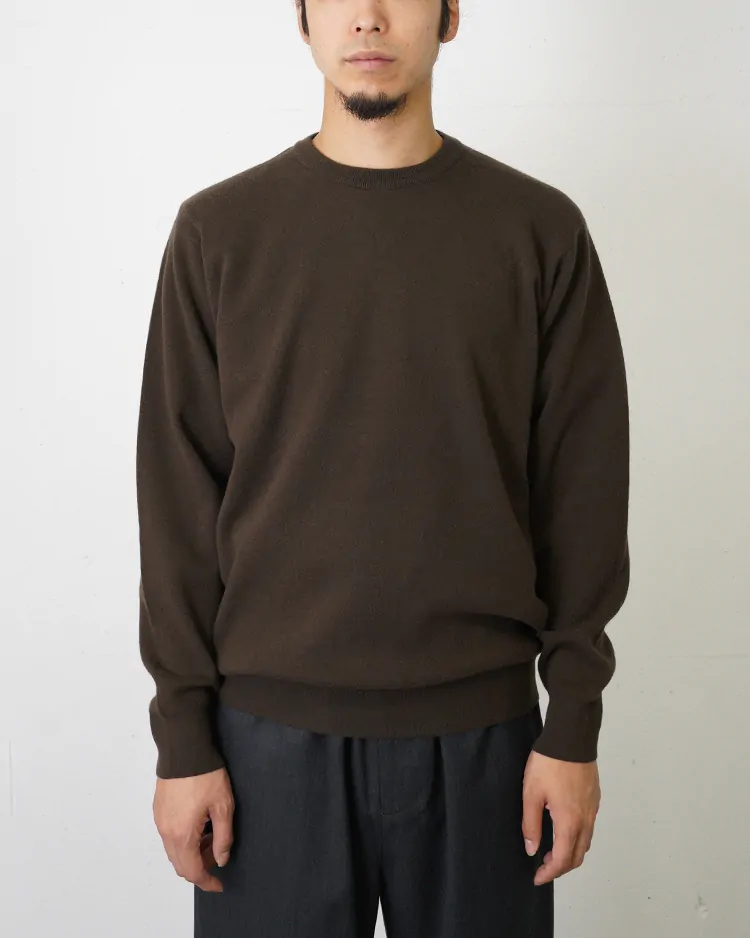 BATONER (MEN) / SUNSHINE CASHMERE CREW NECK / BROWN