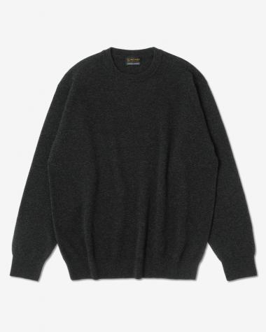  / SUNSHINE CASHMERE CREW NECK / HEATHER BLACK
