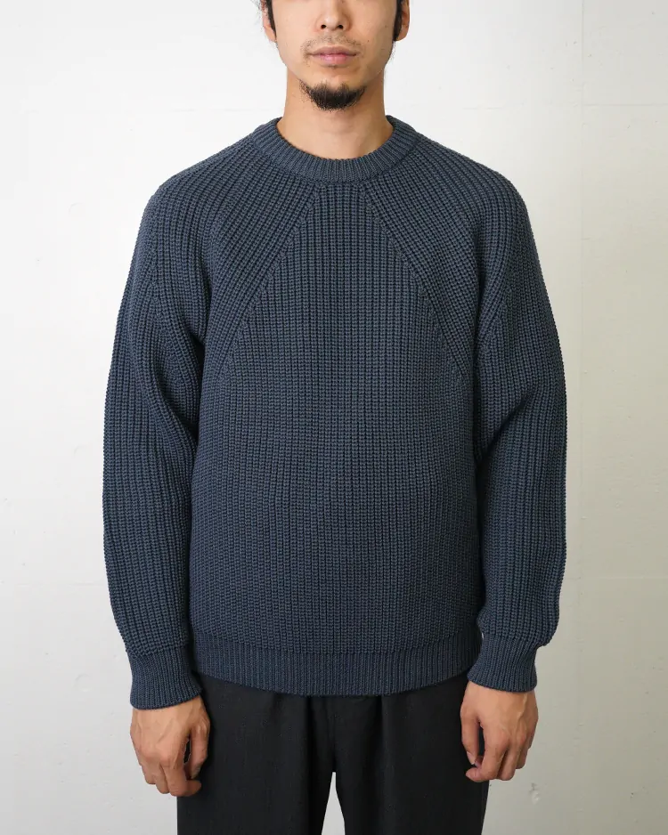 BATONER (MEN) / SIGNATURE CREW NECK / DARK BLUE