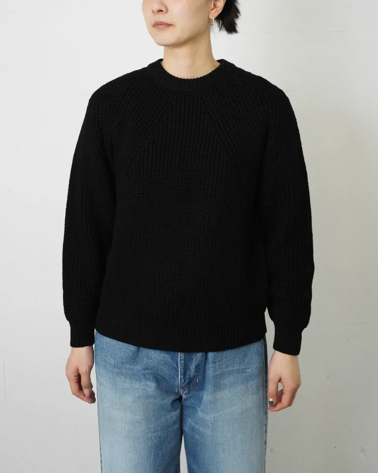 BATONER (WOMEN) / SIGNATURE CREW NECK / BLACK