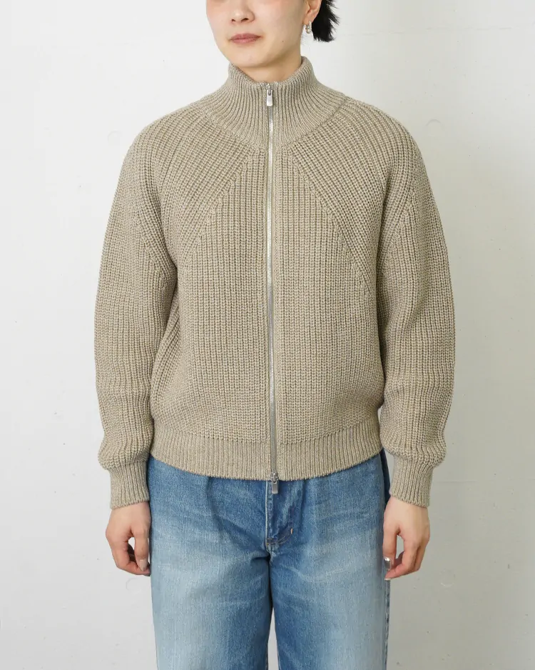 BATONER (WOMEN) / SIGNATURE DRIVERS KNIT / IVORY×BEIGE 