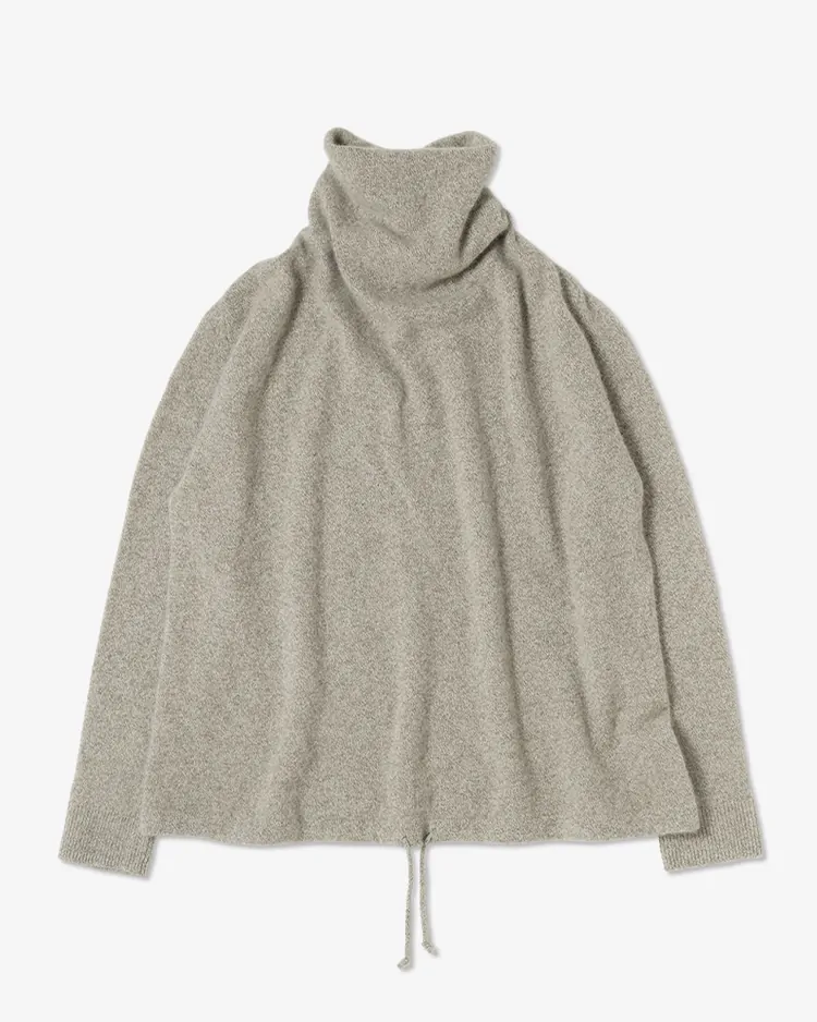 BATONER (WOMEN) / CASHMERE FOX AIR TENJIKU UNIQUE TURTLE NECK / MIX BEIGE