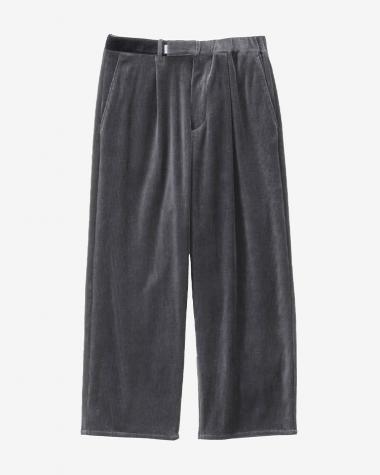  / Suvin Corduroy Wide Straight Trousers / GRAY