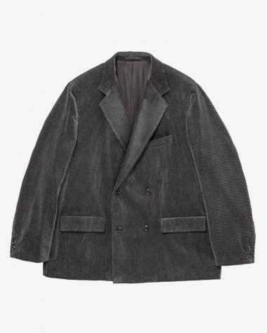  / Suvin Corduroy Compact Shoulder Double Jacket / GRAY