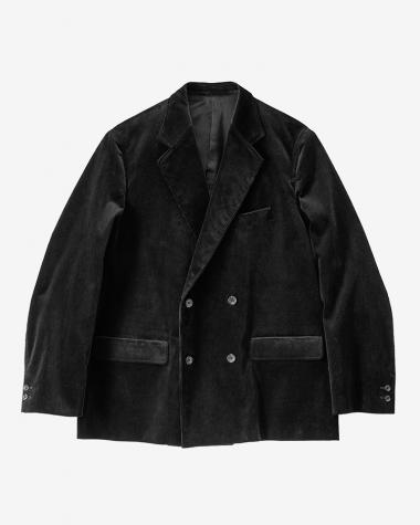  / Suvin Corduroy Compact Shoulder Double Jacket / BLACK