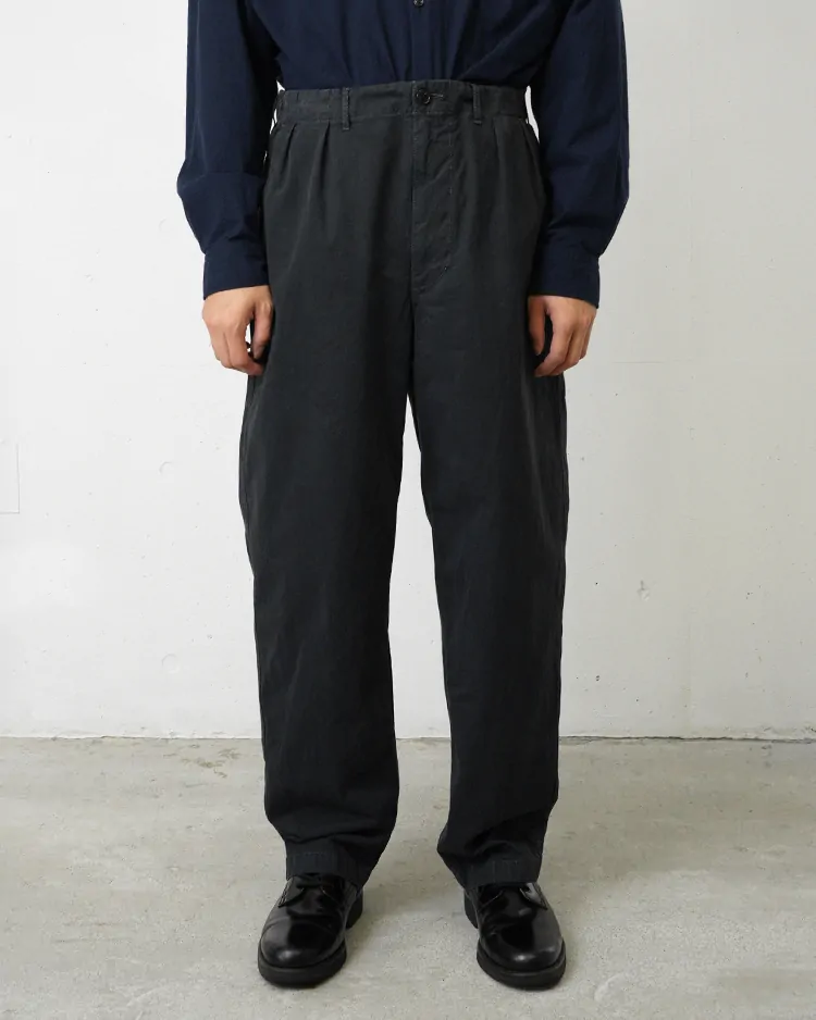 SANMONT / 2TUCK WORK PANTS / NAVY