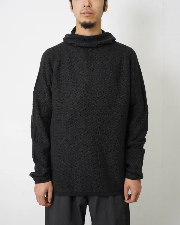 Goldwin 0 / Perforated Wholegarment Knit Top / BLACK(BK)