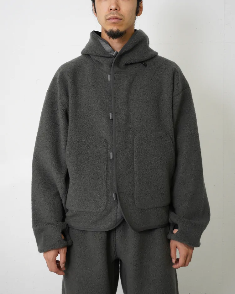 Goldwin 0 / Wool Fleece Hoodie / DARK LAVA(DA)