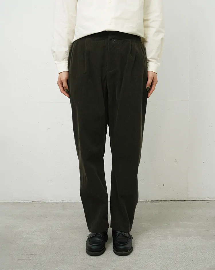 YAECA (WOMEN) / Double-Tuck Wide Pants / D.OLIVE
