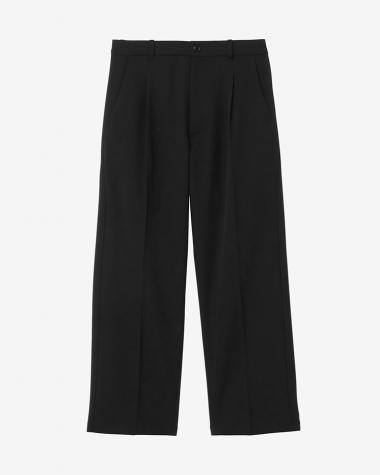 Goldwin / One tuck  Straight Wool Pants / BLACK(BK)