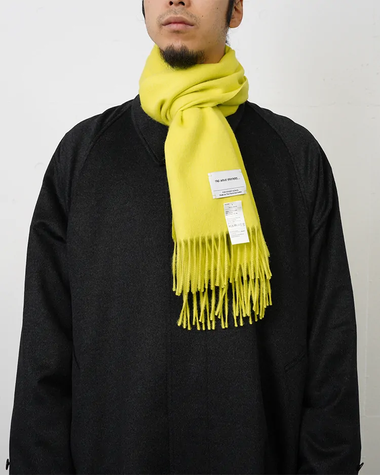 THE INOUE BROTHERS... / Brushed Scarf / LIME