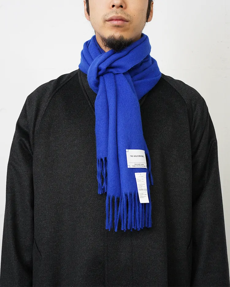 THE INOUE BROTHERS... / Brushed Scarf / ELECTRIC BLUE