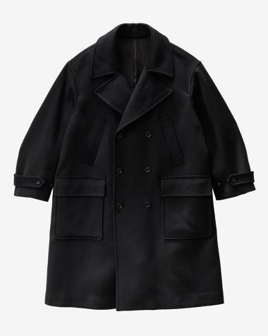 Graphpaper (MEN) / Light Melton Pea Coat / BLACK