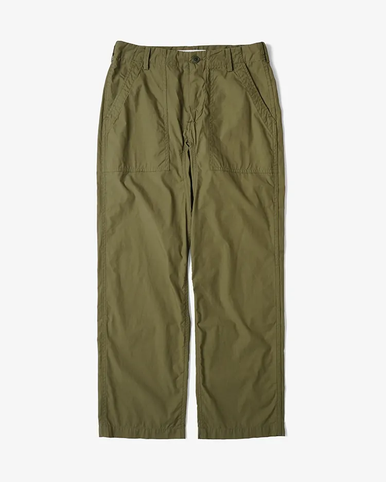 YAECA (WOMEN) / W Baker Pants Poplin / OLIVE KHAKI