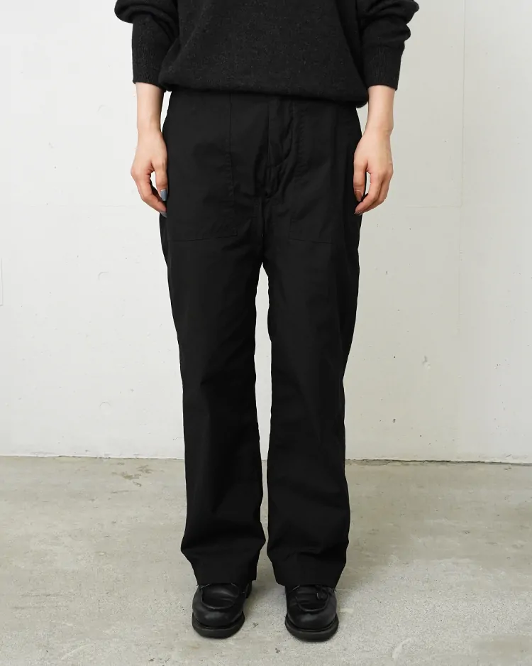 YAECA (WOMEN) / W Baker Pants Poplin / BLACK