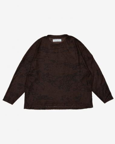 BAL / POLARTEC ALPHA DIRECT PATTERN SWEATER / ESPRESSO