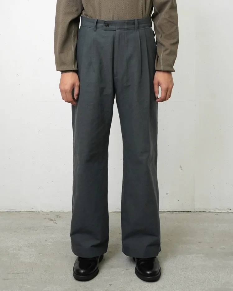 AMOSKEAG / OXFORD 2TACK TROUSERS / BLUE GRAY