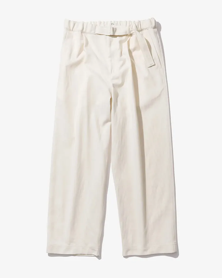 ATON (MEN) / WOOL COTTON KERSEY CLIMBING PANTS / WARM WHITE