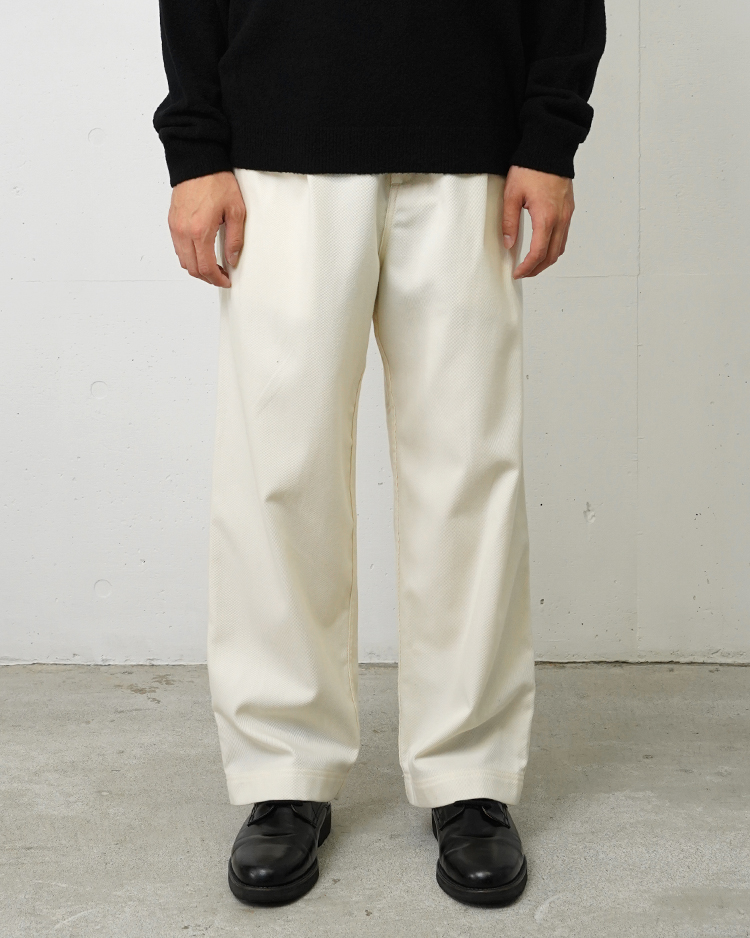 ATON (MEN) / WOOL COTTON KERSEY CLIMBING PANTS / WARM WHITE