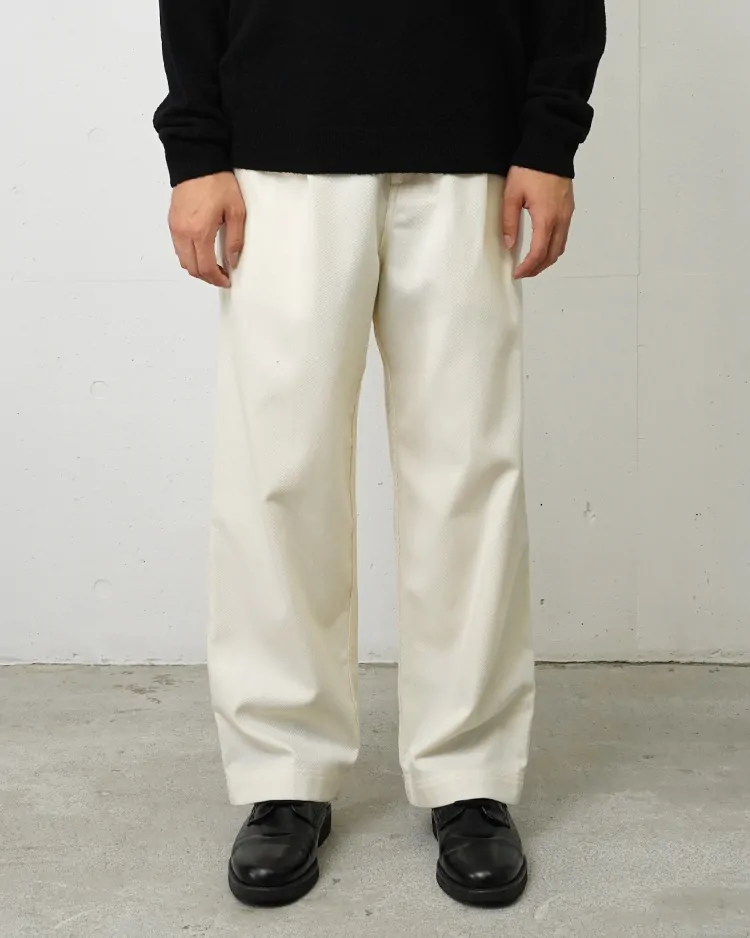 ATON (MEN) / WOOL COTTON KERSEY CLIMBING PANTS / WARM WHITE