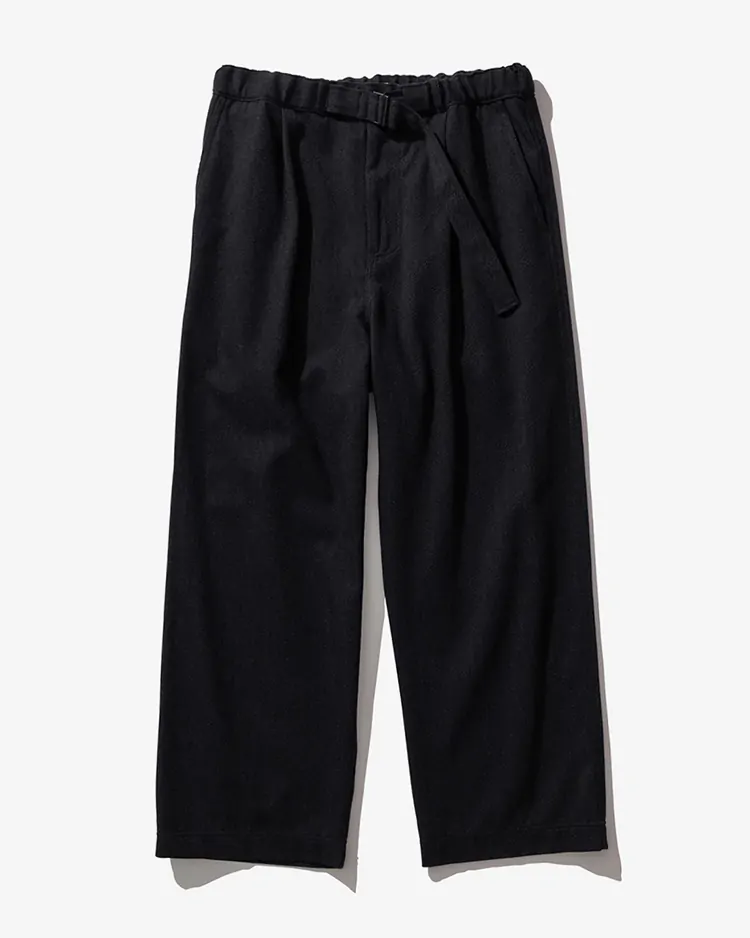 ATON (MEN) / WOOL COTTON KERSEY CLIMBING PANTS / CHARCOAL GRAY