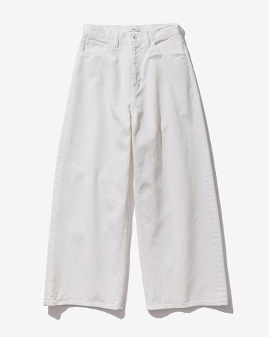  / DENIM WIDE PANTS / WHITE