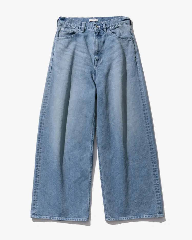 ATON (WOMEN) / DENIM WIDE PANTS / BLUE