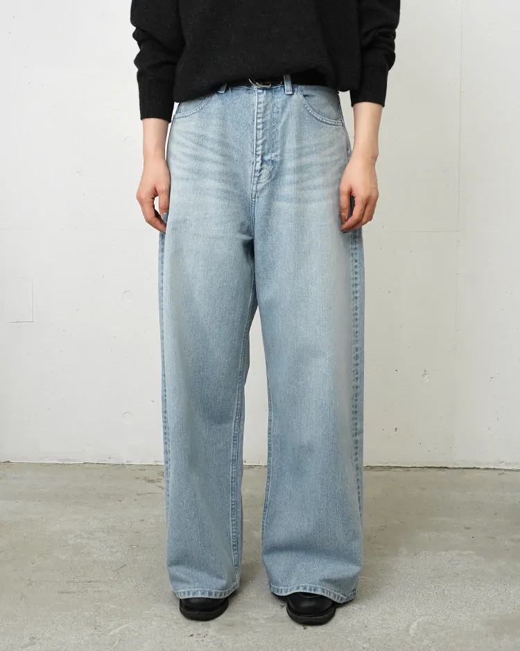 ATON (WOMEN) / DENIM WIDE PANTS / BLUE