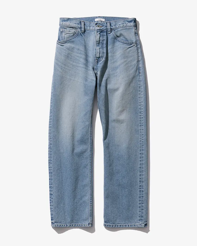 ATON (WOMEN) / DENIM STRAIGHT PANTS / BLUE