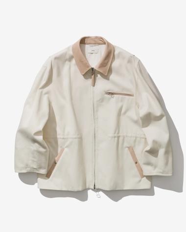  / WOOL COTTON KERSEY HUNTING JACKET / WARM WHITE