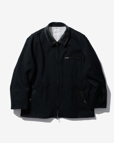  / WOOL COTTON KERSEY HUNTING JACKET / CHARCOAL GRAY