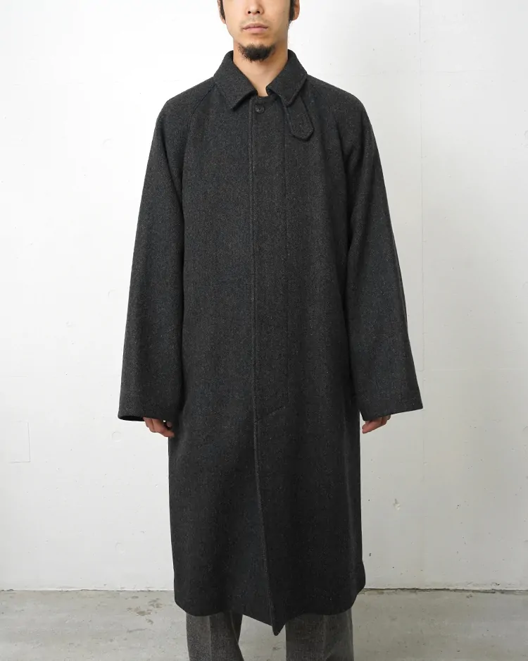 ATON (MEN) / SUPER120S DOUBLE MELTON BALMACAAN COAT / GRAY
