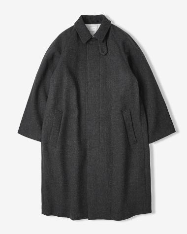 ATON (MEN) / SUPER120S DOUBLE MELTON BALMACAAN COAT / GRAY